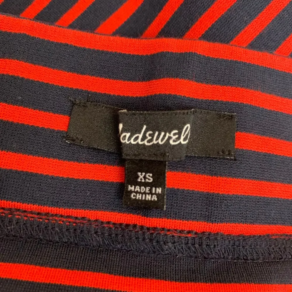 Madewell red navy